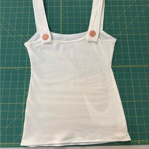 Elegant White Camisole with Button Details